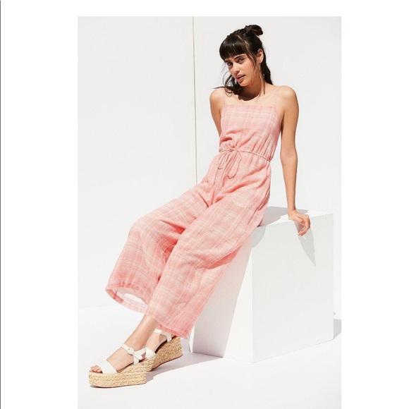Urban Outfitters Audra Gingham Jumpsuit S NEW - Picture 3 of 5